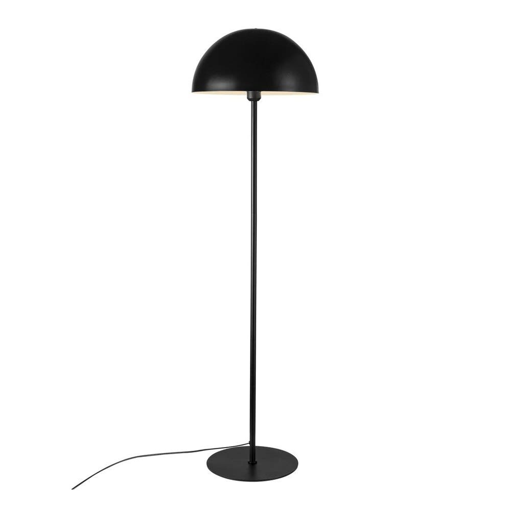 Lampadaire noir simple et minimaliste en forme de dôme