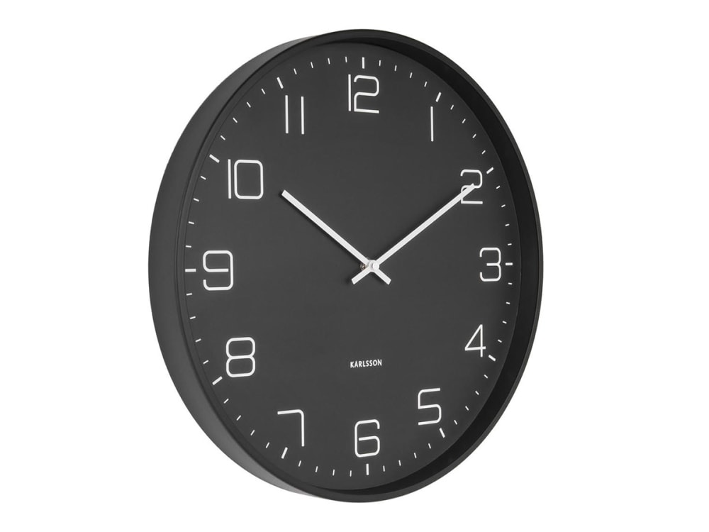 Horloge murale en acier noir - Maisons du Monde