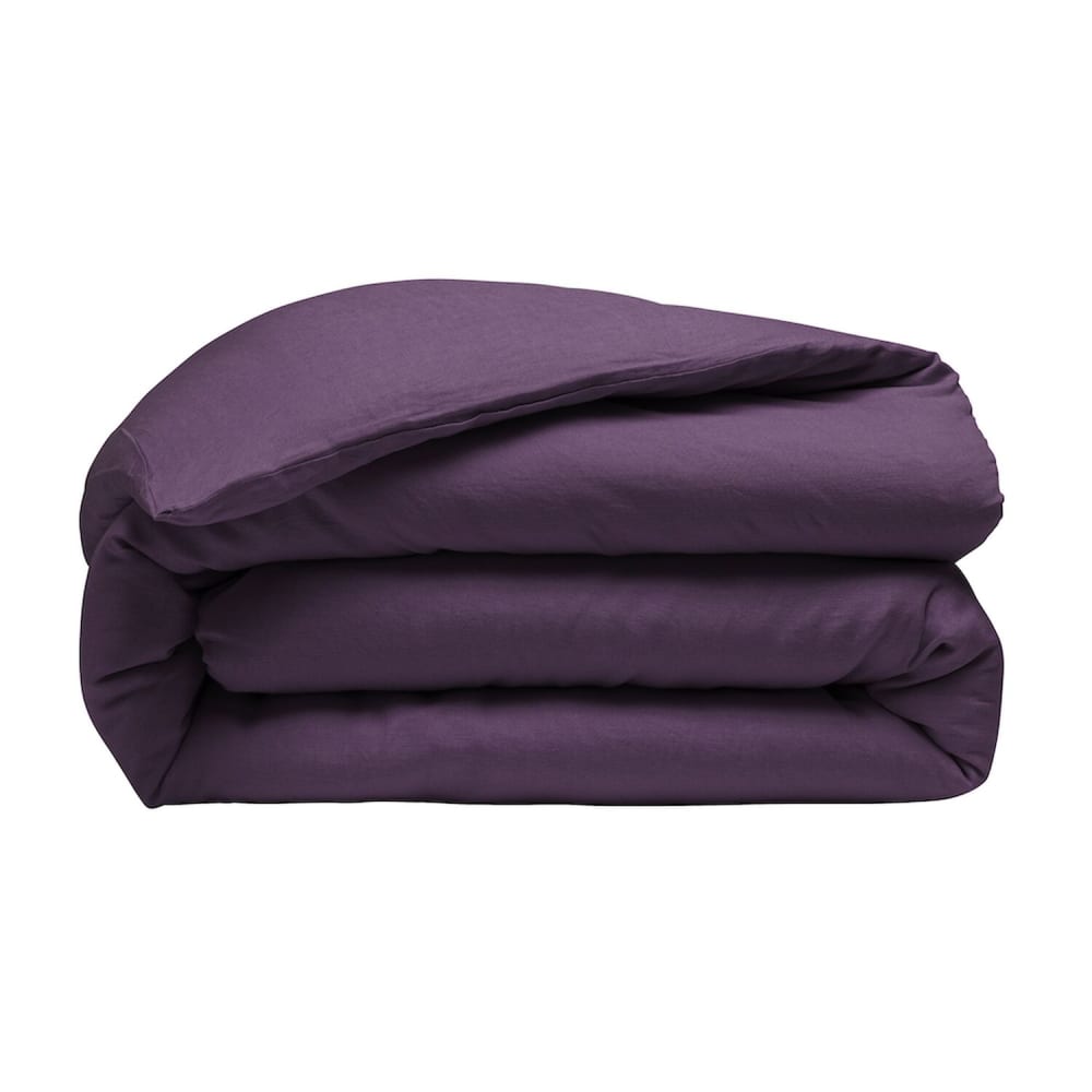 Housse de couette lin prune 155x220 cm