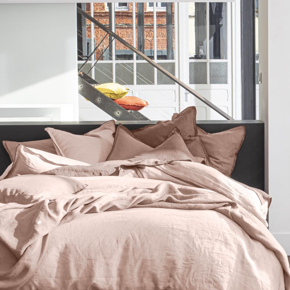 Drap housse lin nude 140x190 cm — vue 3
