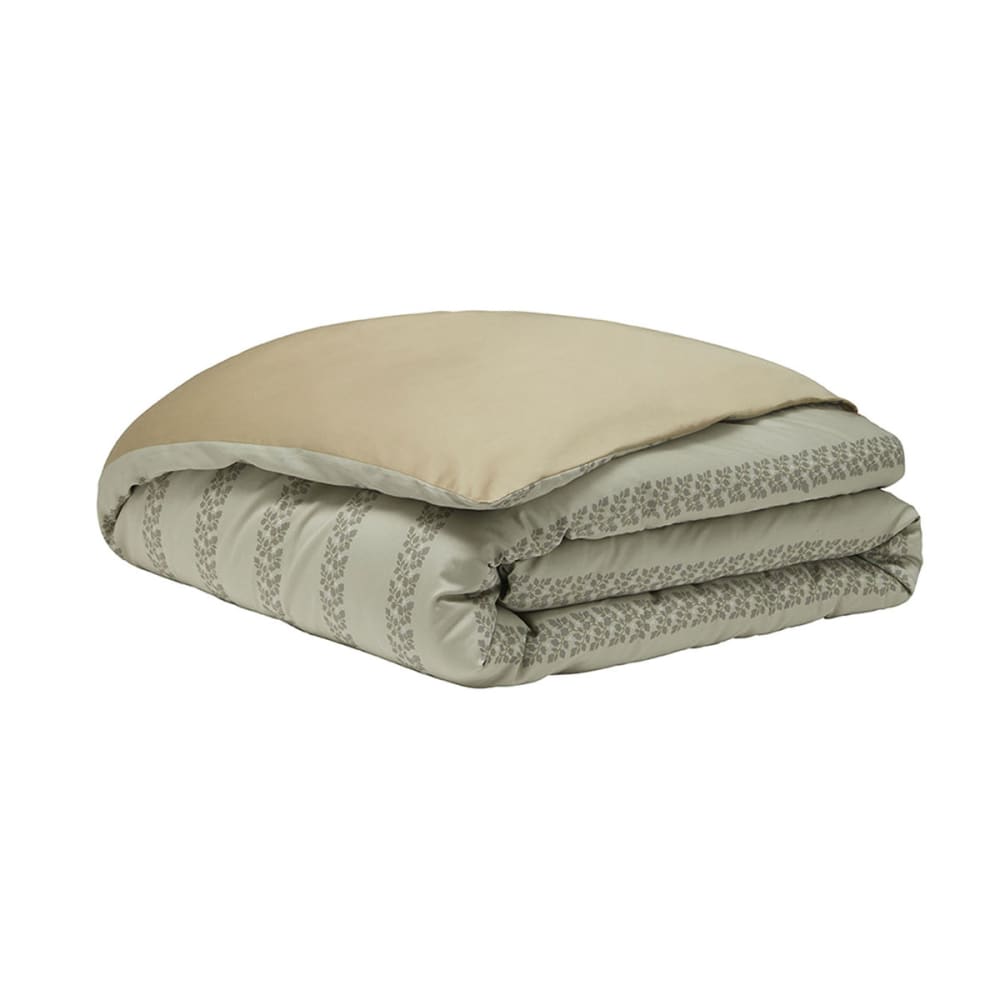 Housse de couette en satin de coton bio kaki 240x220 — vue 3