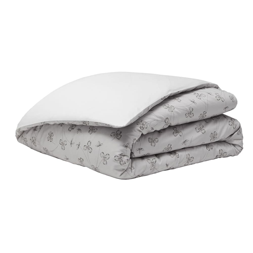Housse de couette en satin de coton bio blanc 240x220 — vue 4