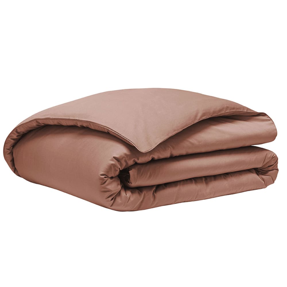 Housse de couette en satin de coton bio terre cuite 200x200 — vue 3