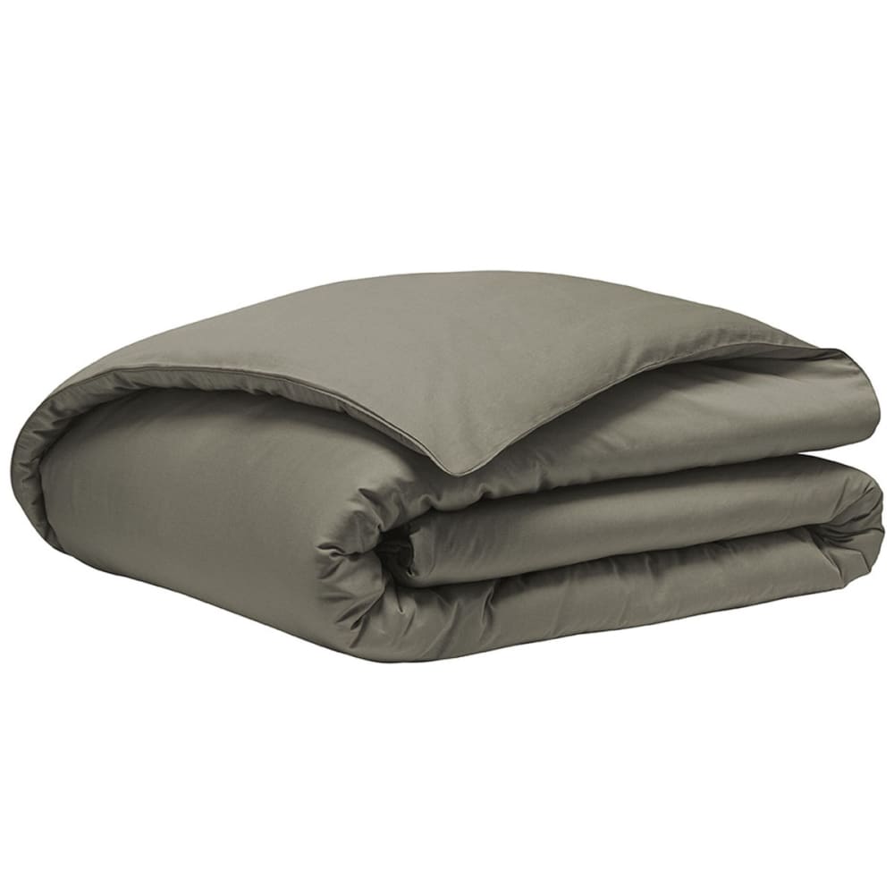 Housse de couette en satin de coton bio kaki 140x200 — vue 4