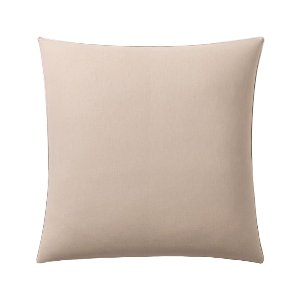 ESSIX Taie d'oreiller bicolore en coton beige 65x65