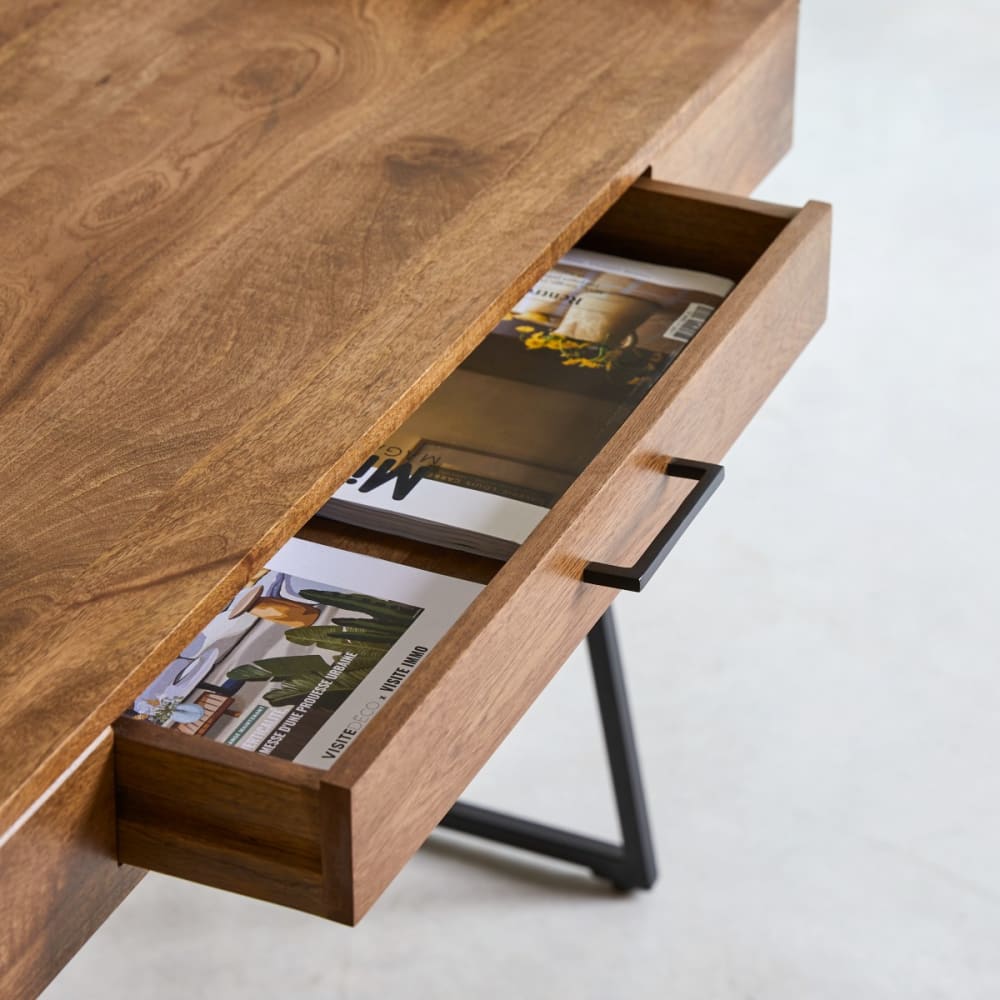 Schreibtisch aus massivem Mangoholz und Metall - Maisons Du Monde