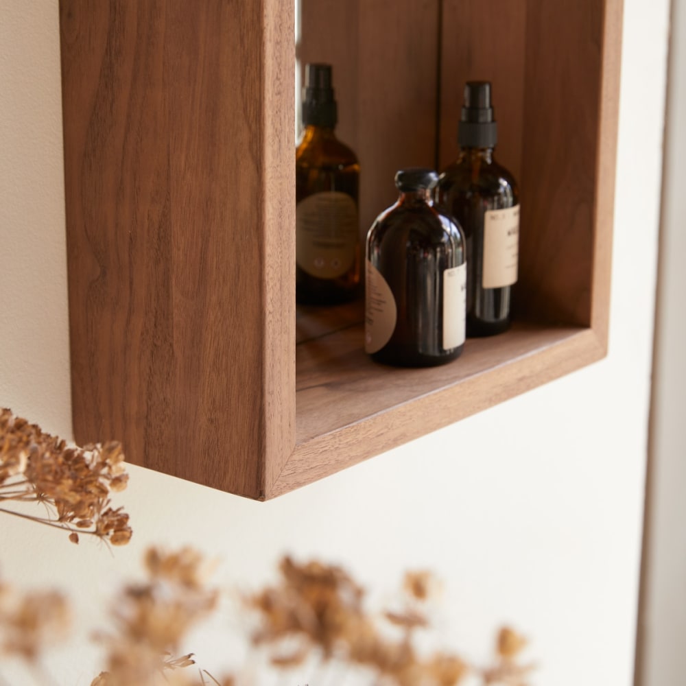 Spiegel aus massivem Nussbaumholz 55x30 cm - Maisons Du Monde