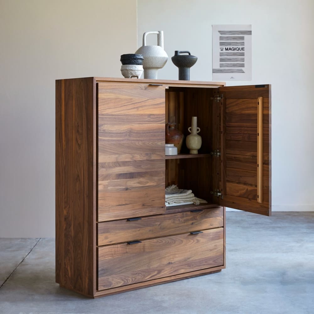 Anrichte aus massivem Nussbaum 110 cm - Maisons Du Monde