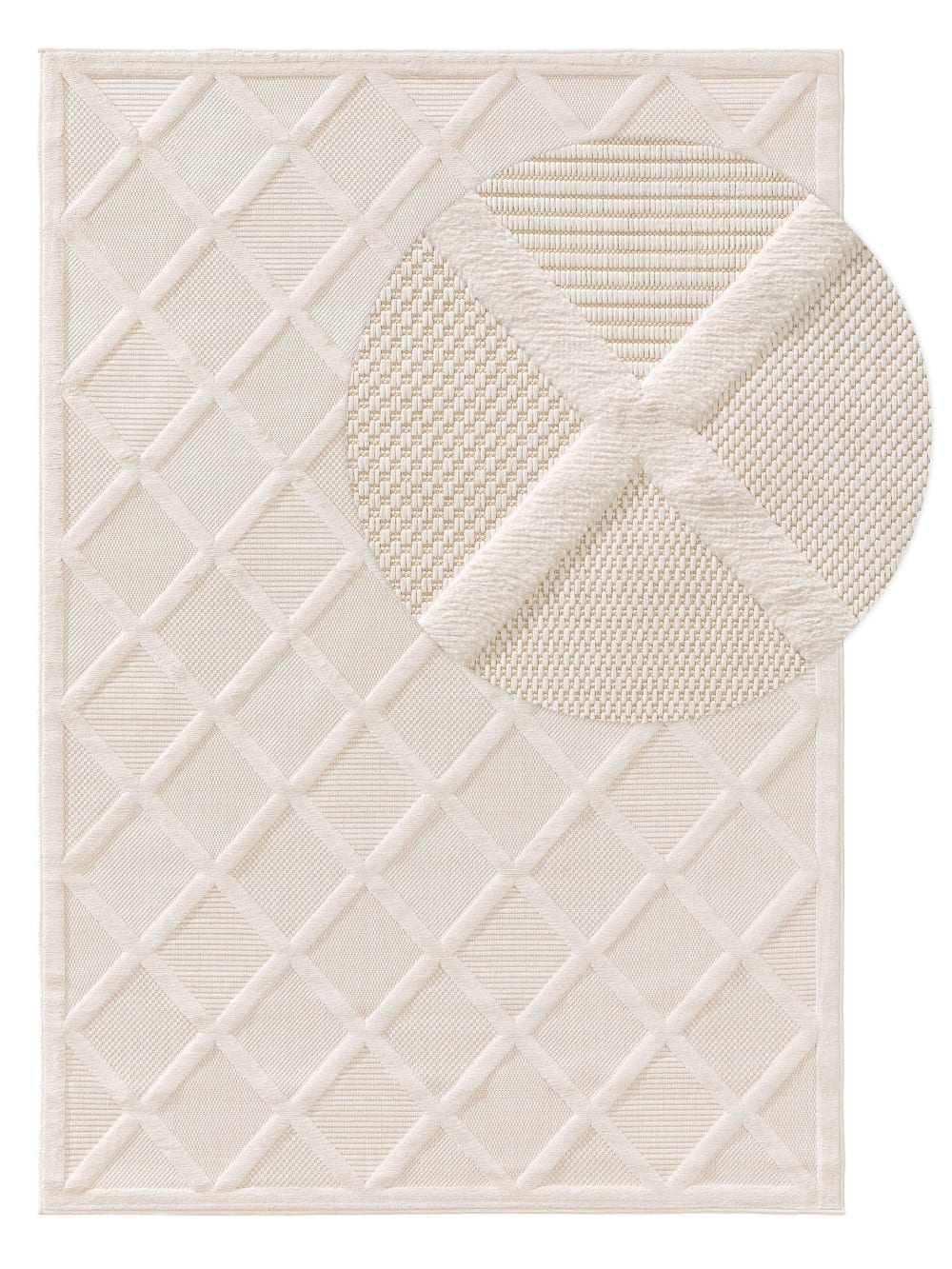 Alfombra de exterior & interior crema 240x340