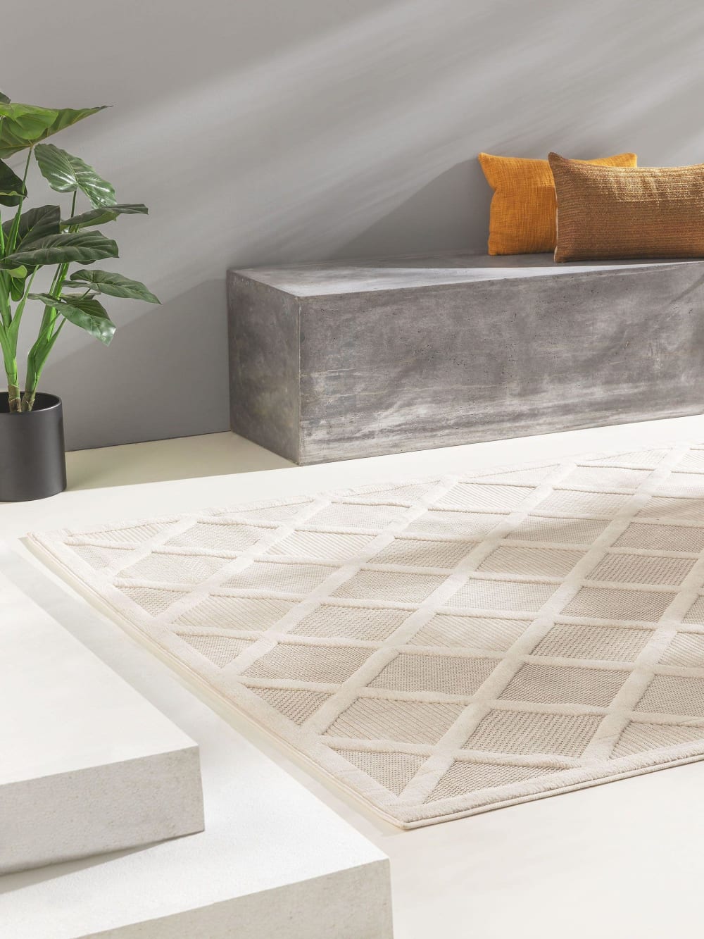 Alfombra de exterior & interior crema 240x340 - Maisons du Monde