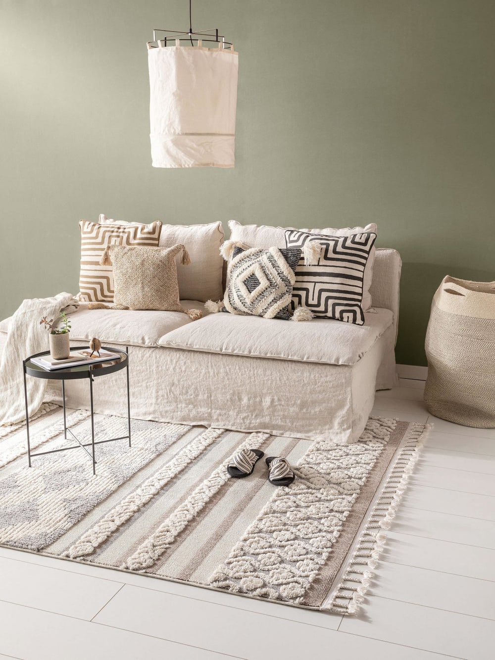Tapis crème/gris 120x180 — vue 3