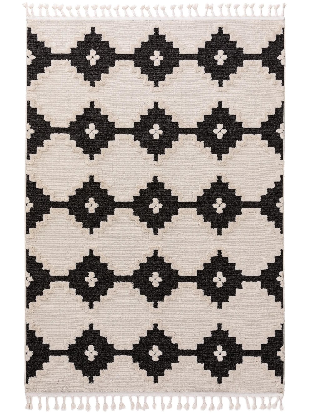 Benuta Teppich cream/anthrazit 160x230 style modern Beige Pvc - Polyvinlychlorid