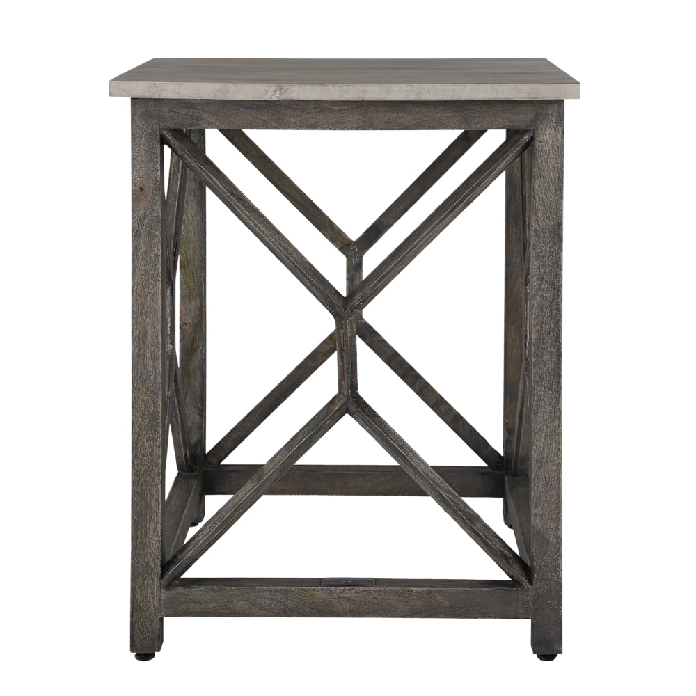 Mesa auxiliar gris madera 45x45x55cm