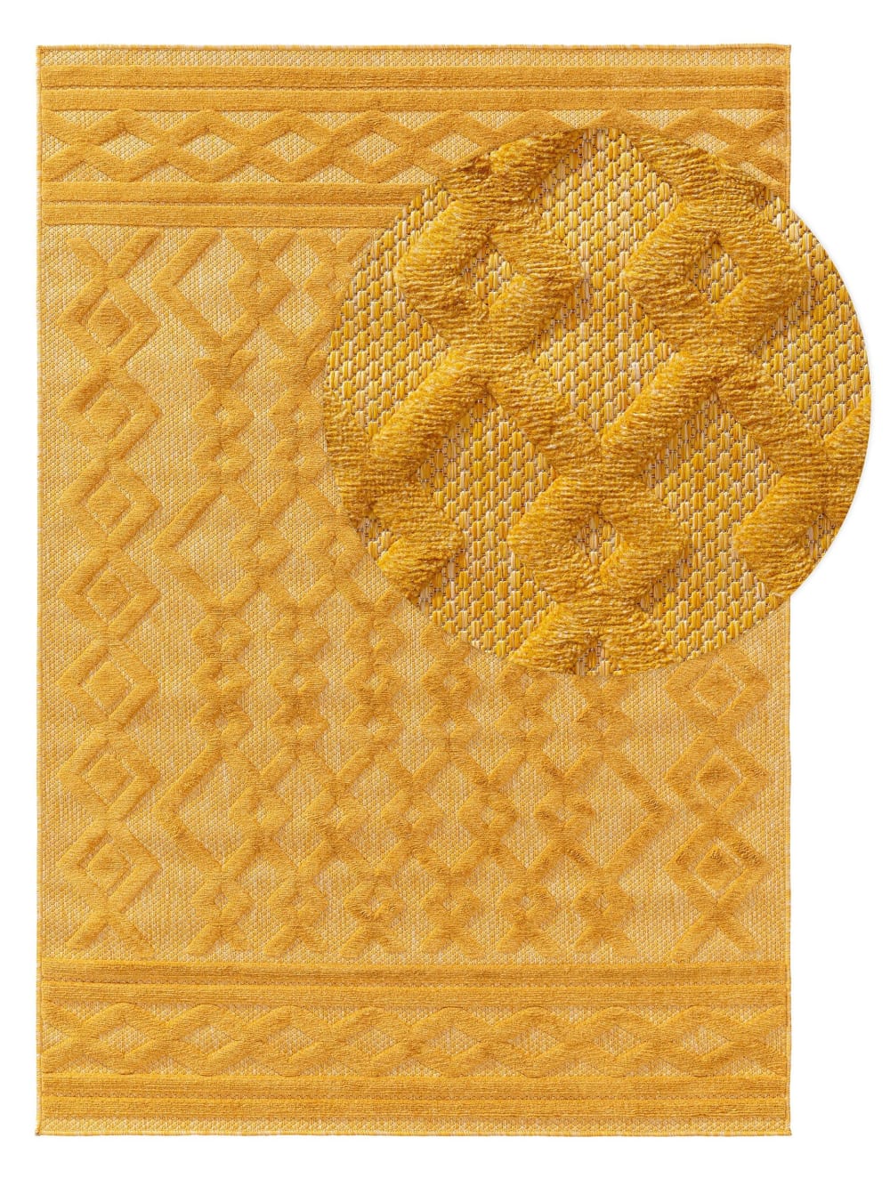 Tapis d'extérieur & intérieur jaune 120x170