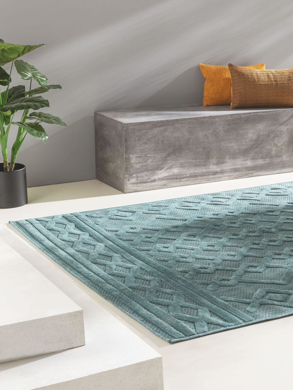 Alfombra de exterior & interior turquesa 240x340 - Maisons du Monde