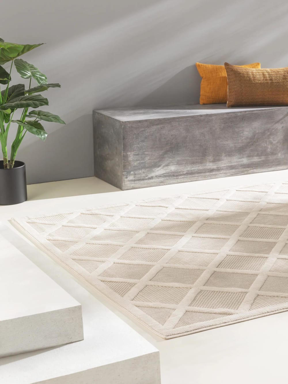 Alfombra de exterior & interior crema 200x290 - Maisons du Monde