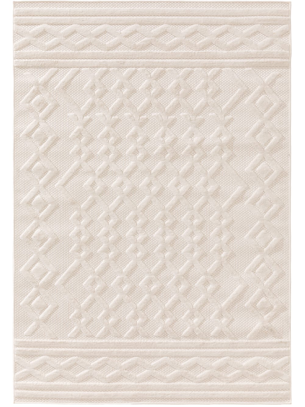 Tapis d'extérieur & intérieur crème 120x170