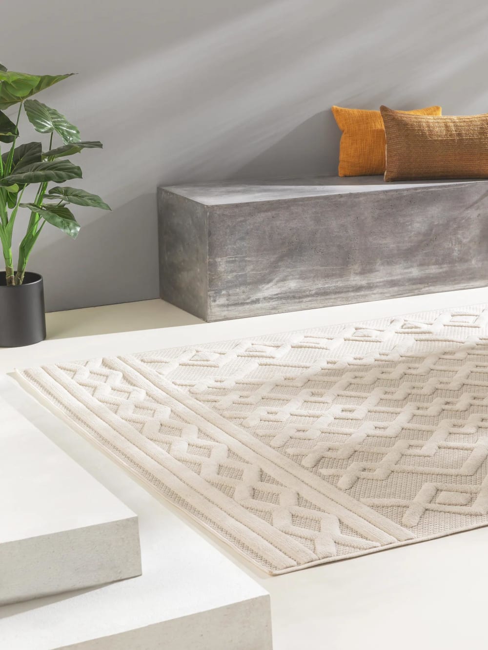 Alfombra de exterior & interior crema 120x170 - Maisons du Monde