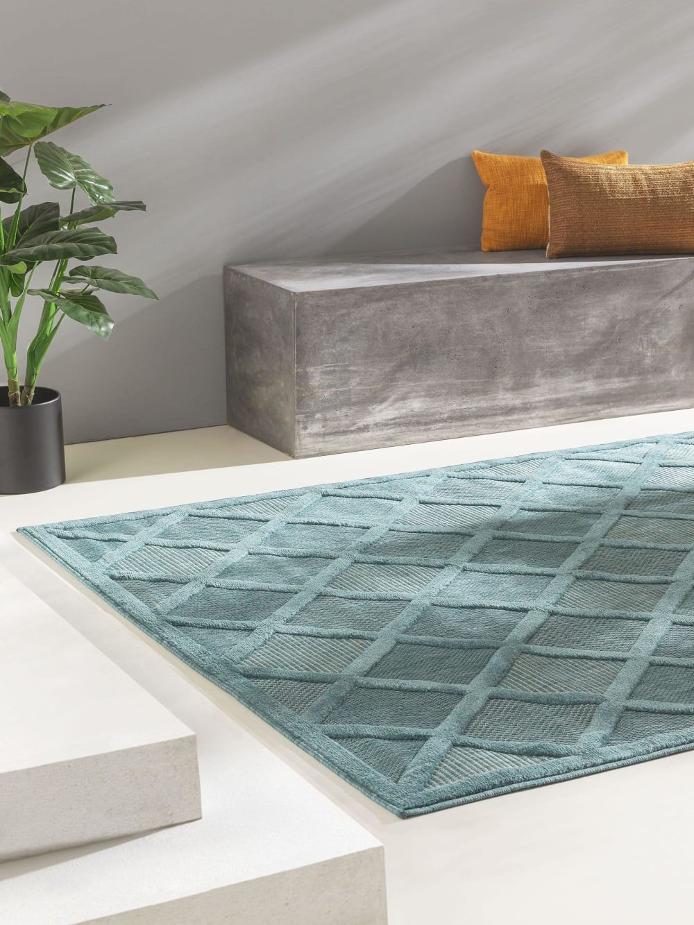 Tappeto per interno ed esterno turchese 120x170 - Benuta