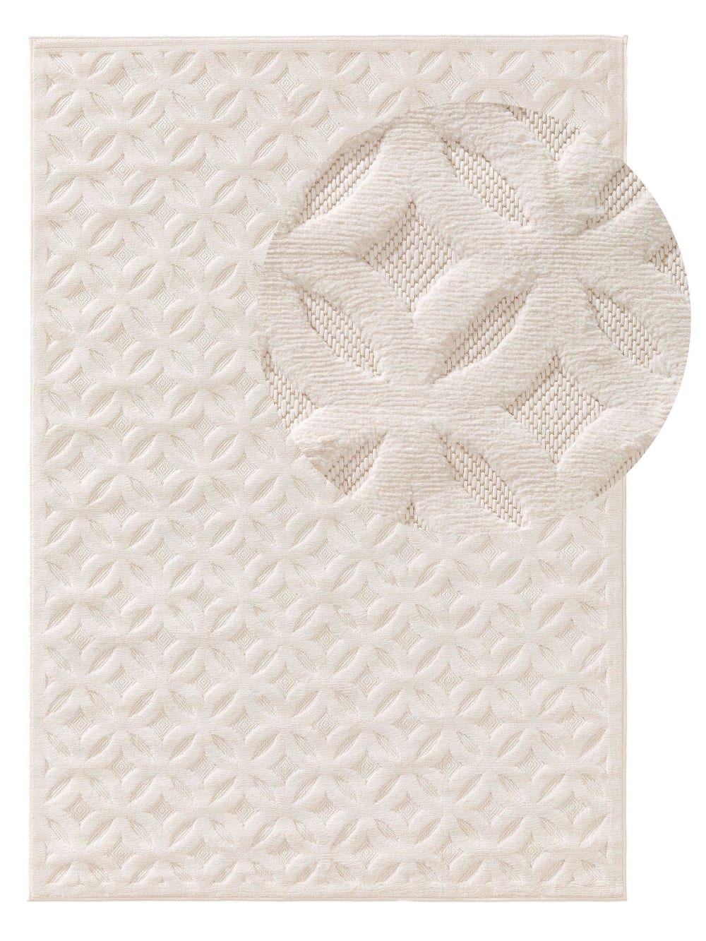 Alfombra de exterior & interior crema 160x230