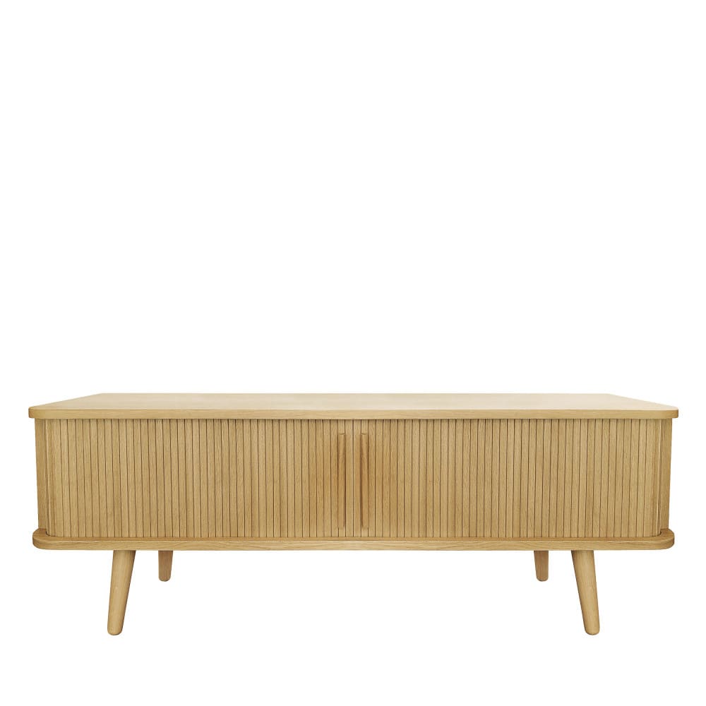 Meuble TV en bois L138xH49,5cm - Bois clair