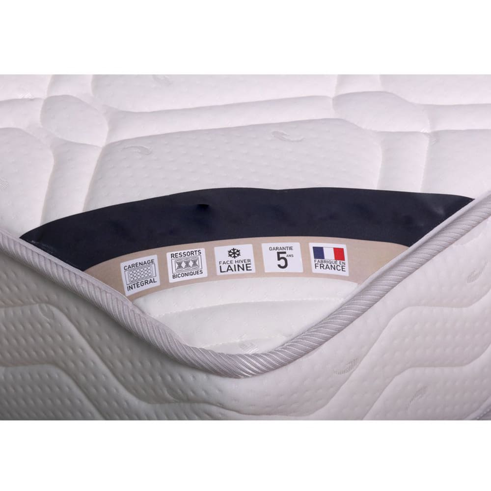 Matelas ressorts biconiques - confort équilibré 120x190cm