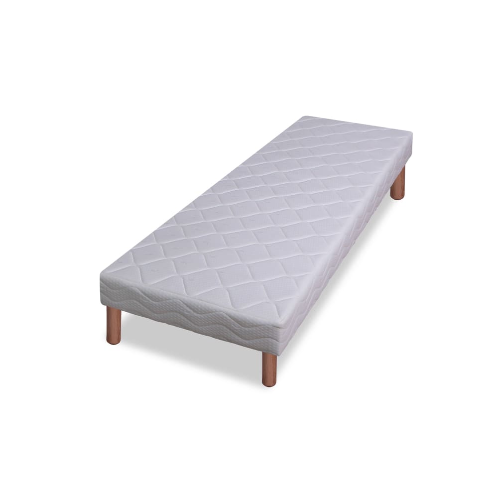Sommier tapissier 14 lattes garni polyéther 80x190cm