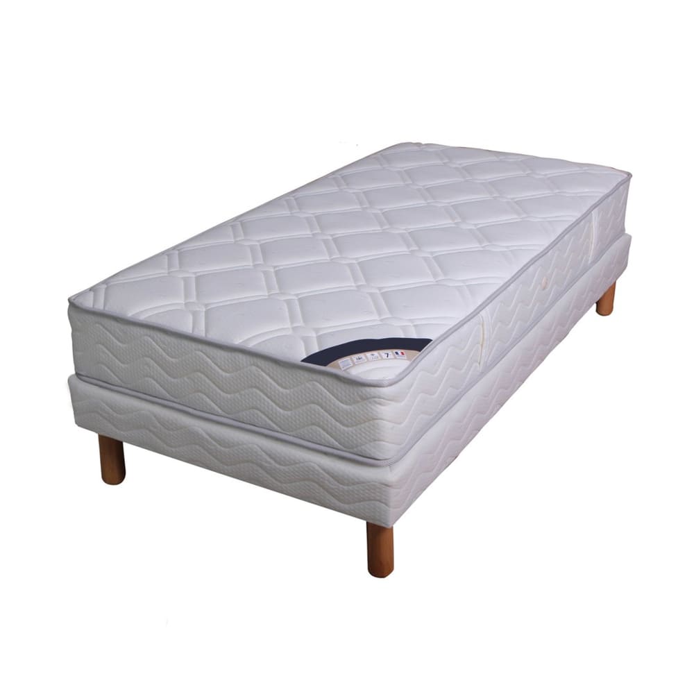Ensemble matelas ressorts ensachés - grand confort luxe ferme 90x190cm