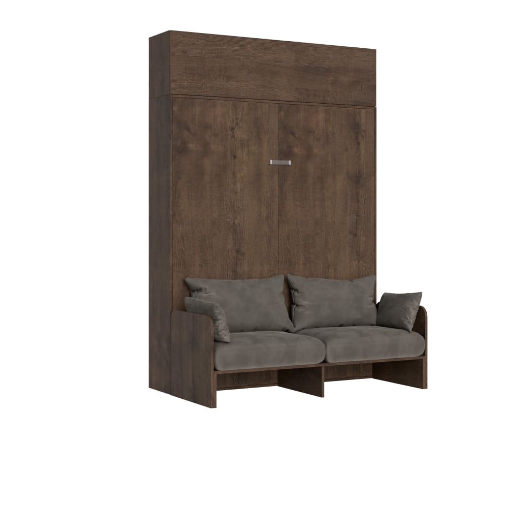 Cama doble kentaro de nogal con mueble alto vasistas (alessia 20)