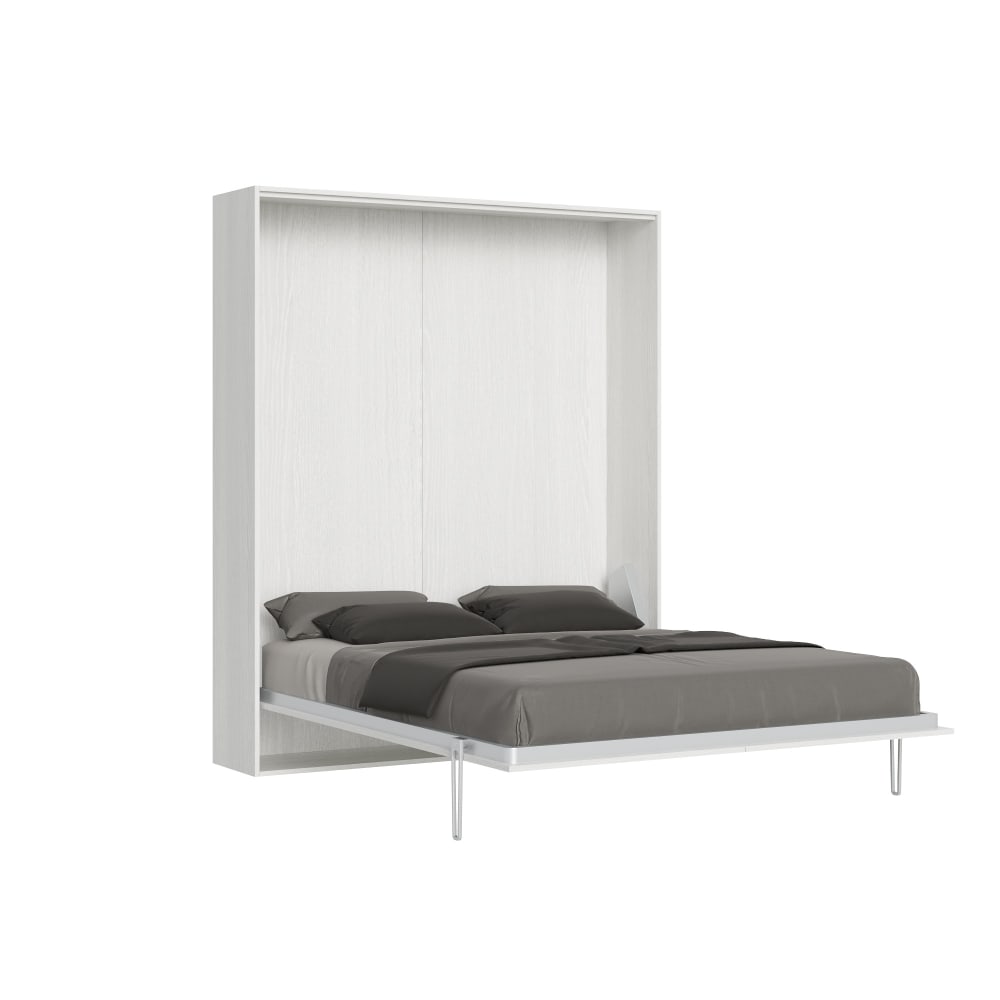 Itamoby Cama plegable vertical kentaro 140 color blanco ceniza style contemporain Blanc Panneau De Particules - 220x30x80cm