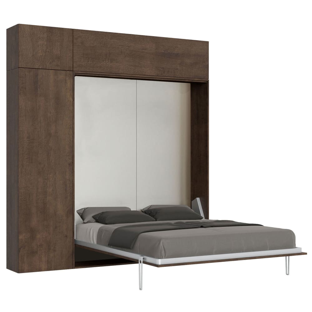 Lit escamotable vertical - noyer