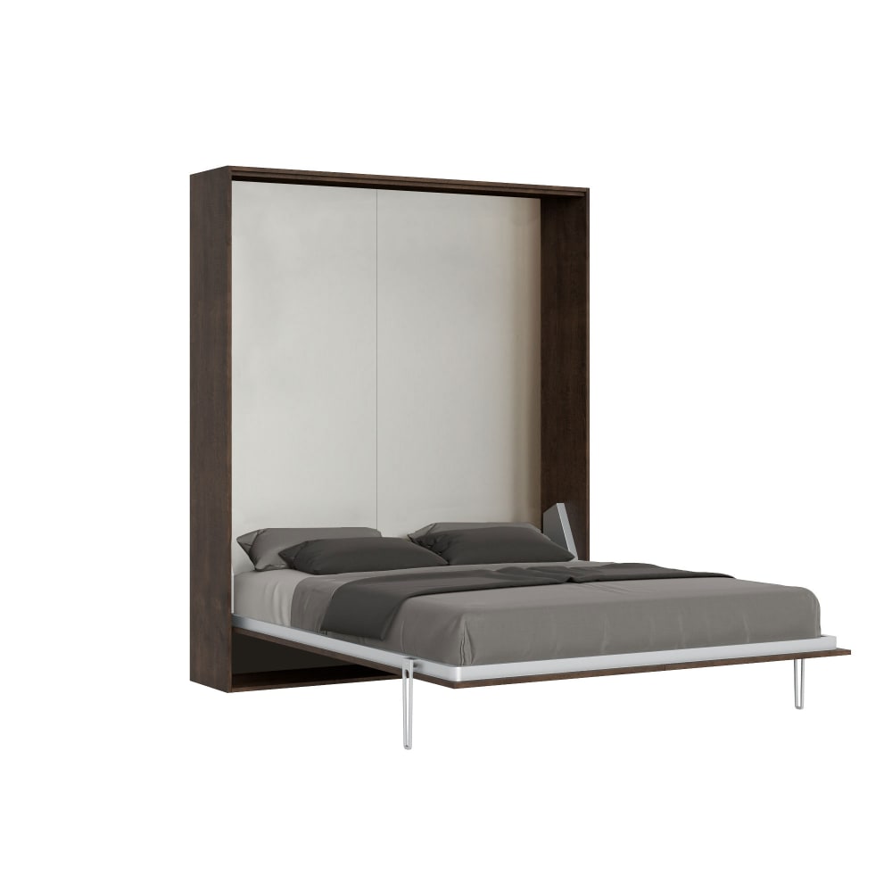 Itamoby Cama doble plegable vertical kentaro nogal style contemporain Marron Panneau De Particules