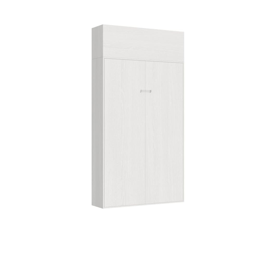 Itamoby Cama 140 kentaro fresno blanco con mueble de pared vasistas style contemporain - Panneau De Particules