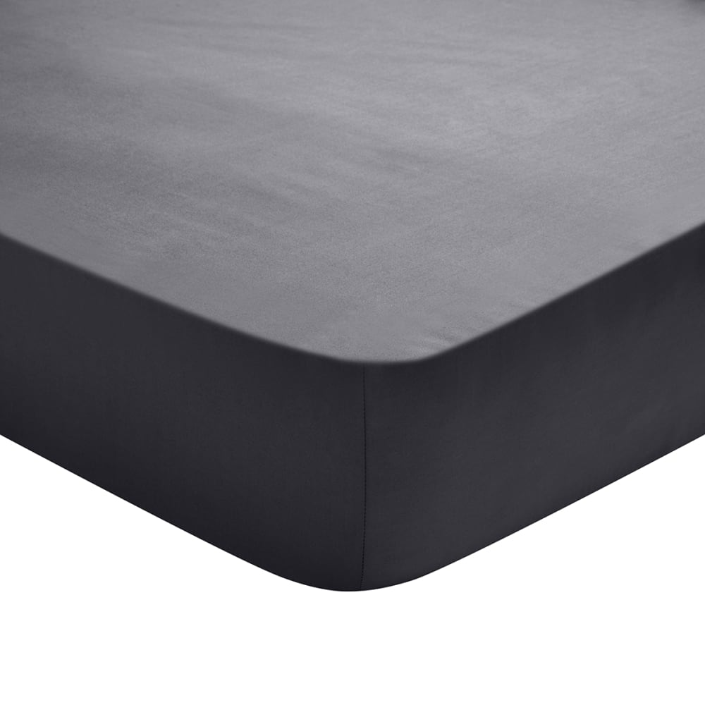 Drap housse   coton carbone 140x200 cm