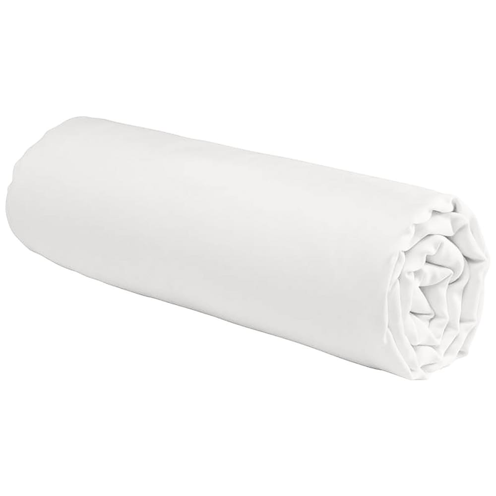 Drap housse coton uni bonnet 25cm blanc 80x200cm — vue 3