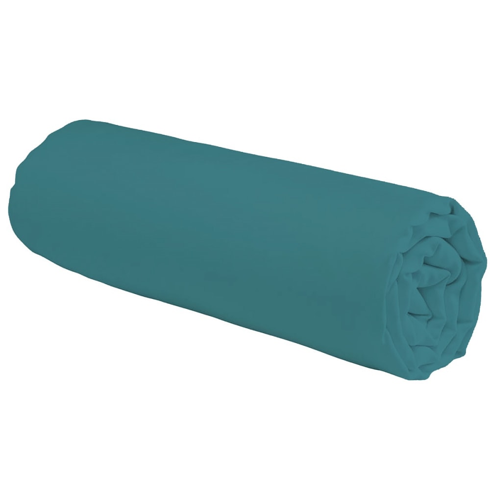 Drap housse coton uni petrole 90x190cm - Maisons du Monde