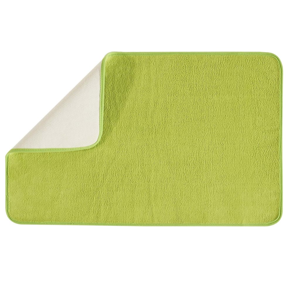 Tapis de bain antidérapant 50x80 en polyester anis 50x80cm