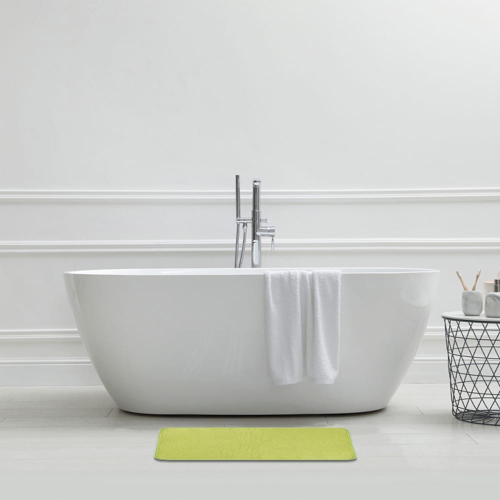 Tapis de bain antidérapant 50x80 en polyester anis 50x80cm - Maisons du Monde