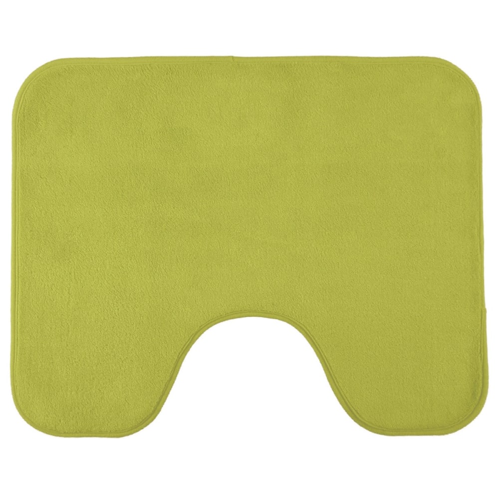 Tapis de toilette 50x40 en polyester uni anis 50x40cm