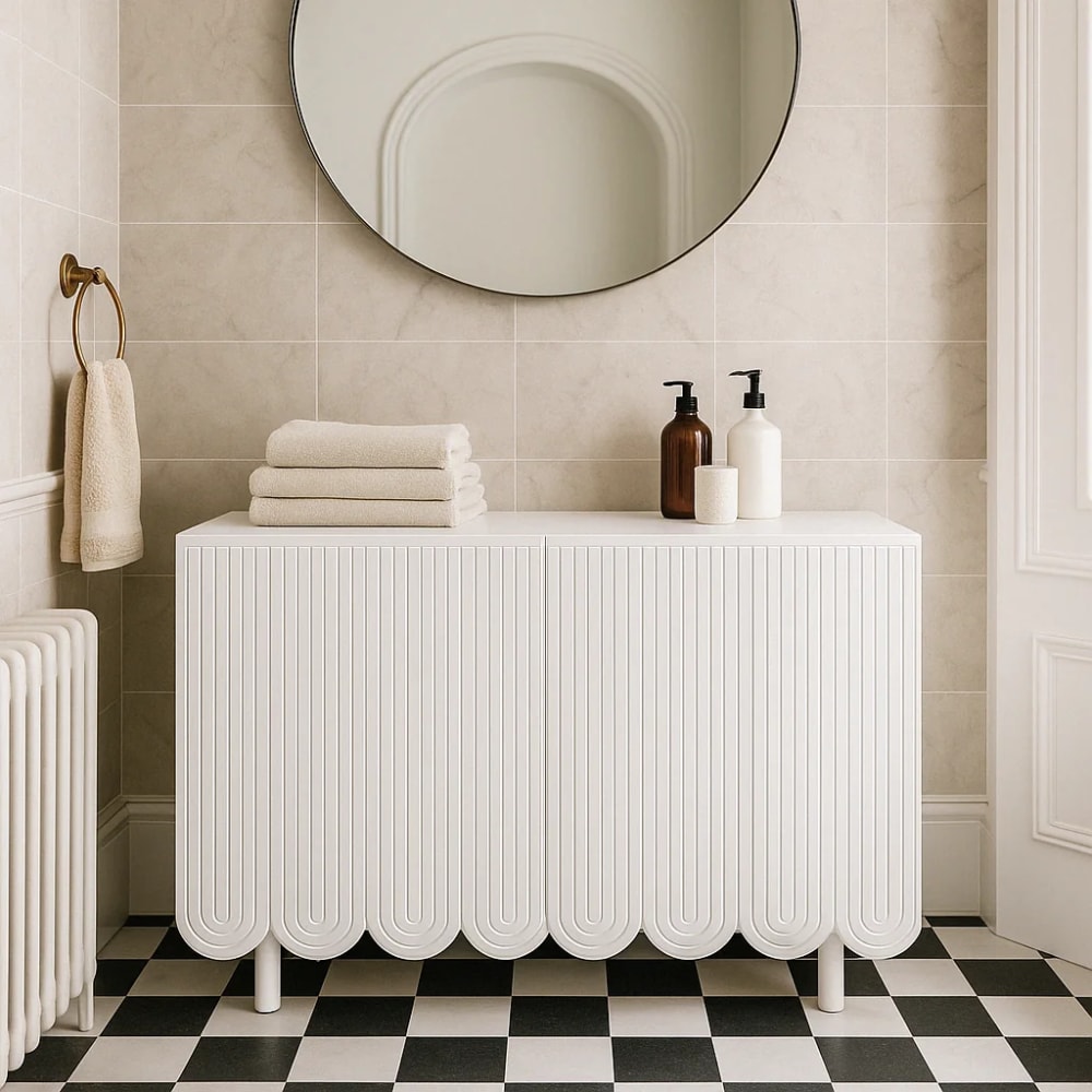 Moderner Badezimmerschrank aus Holz, Weiß - Maisons Du Monde