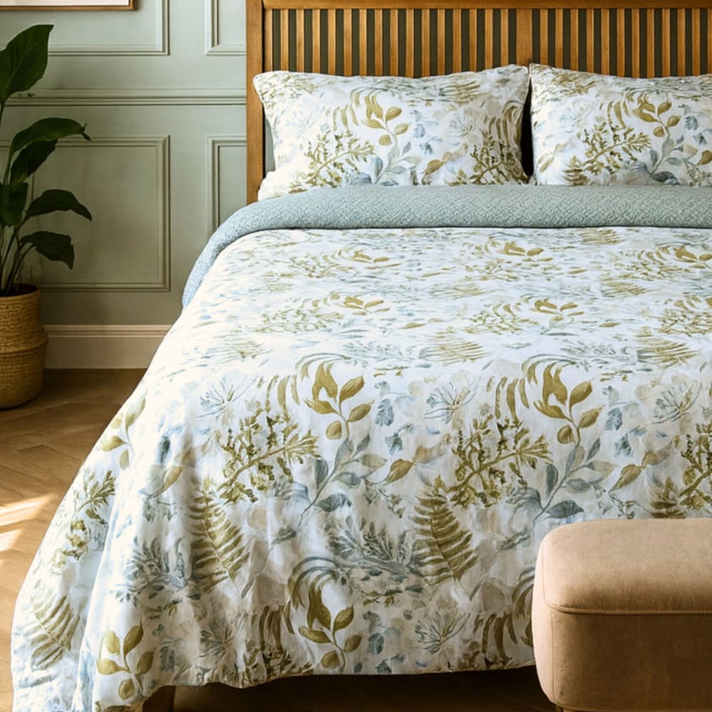 Funda nórdica 2 piezas 100% algodón naturaleza ramas - cama 90 cm