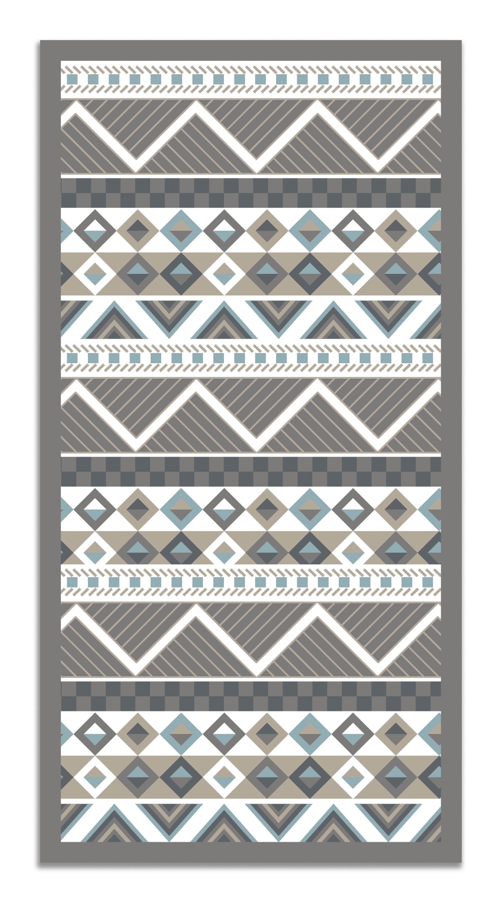 Alfombra vinílica azteca azul 200 x 200 cm