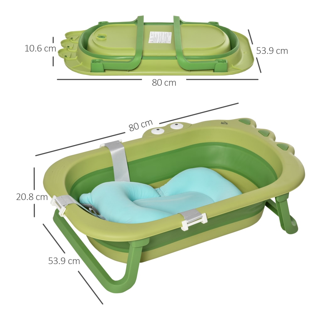 Vaschetta bagnetto per bambini 0-3 anni antiscivolo verde -