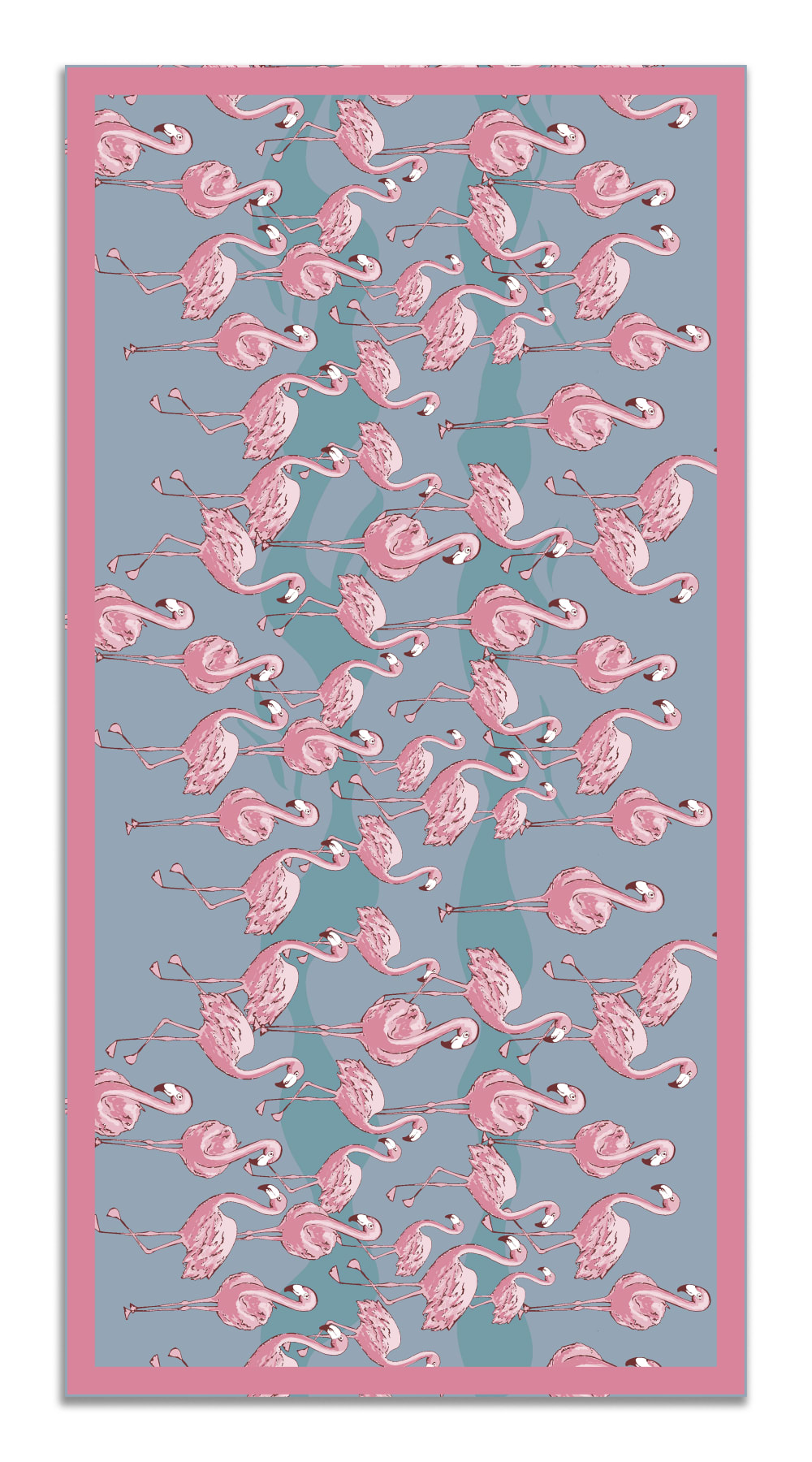 Tapis vinyle flamingo 120x170cm