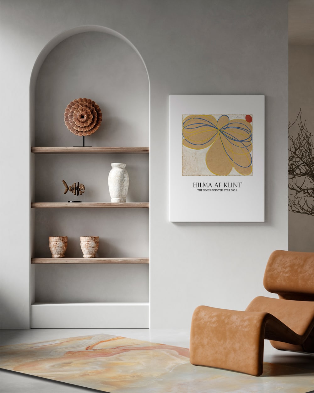 Tapis vinyle marbre orange 300x200cm