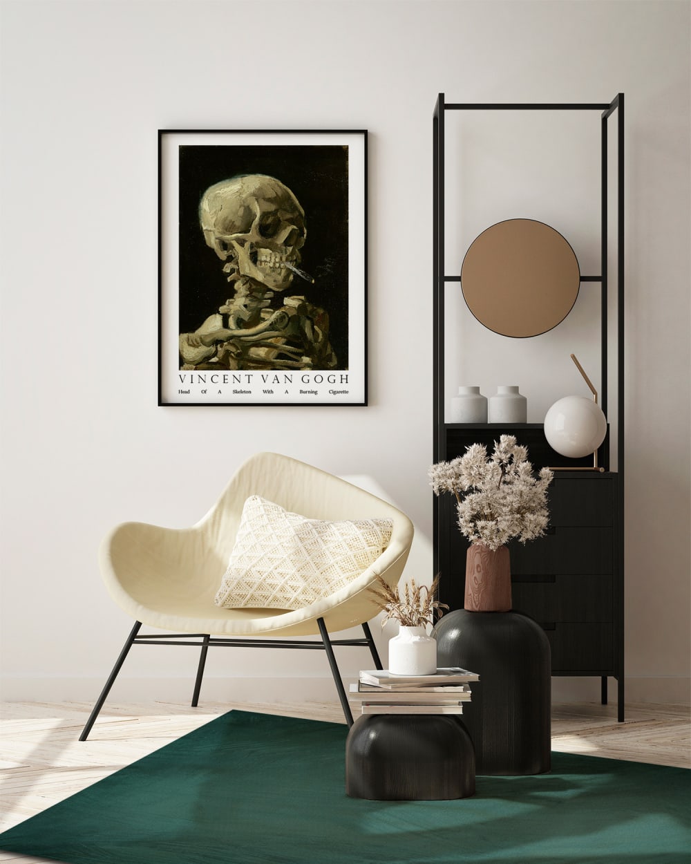 Tapis vinyle marbre vert foncé 300x200cm