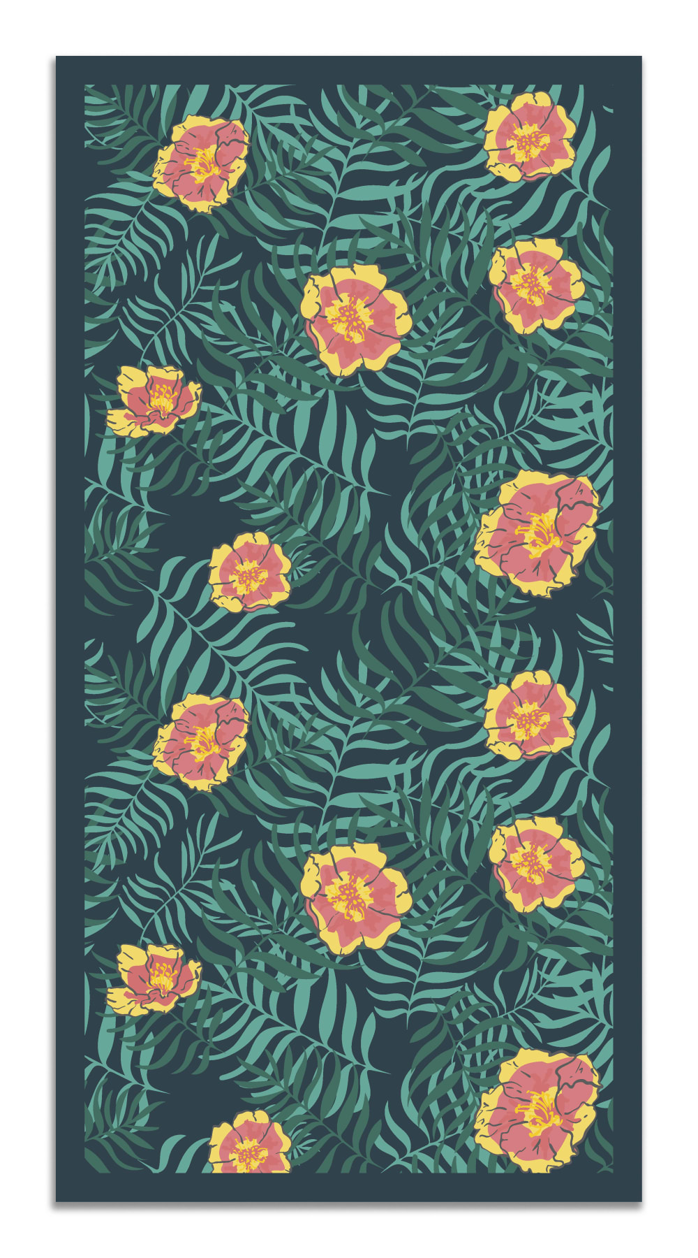 Tapis vinyle plantes