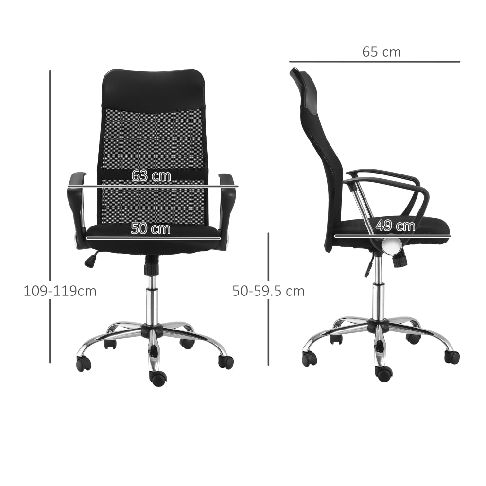 Sedia da ufficio ergonomica girevole con altezza regolabile -