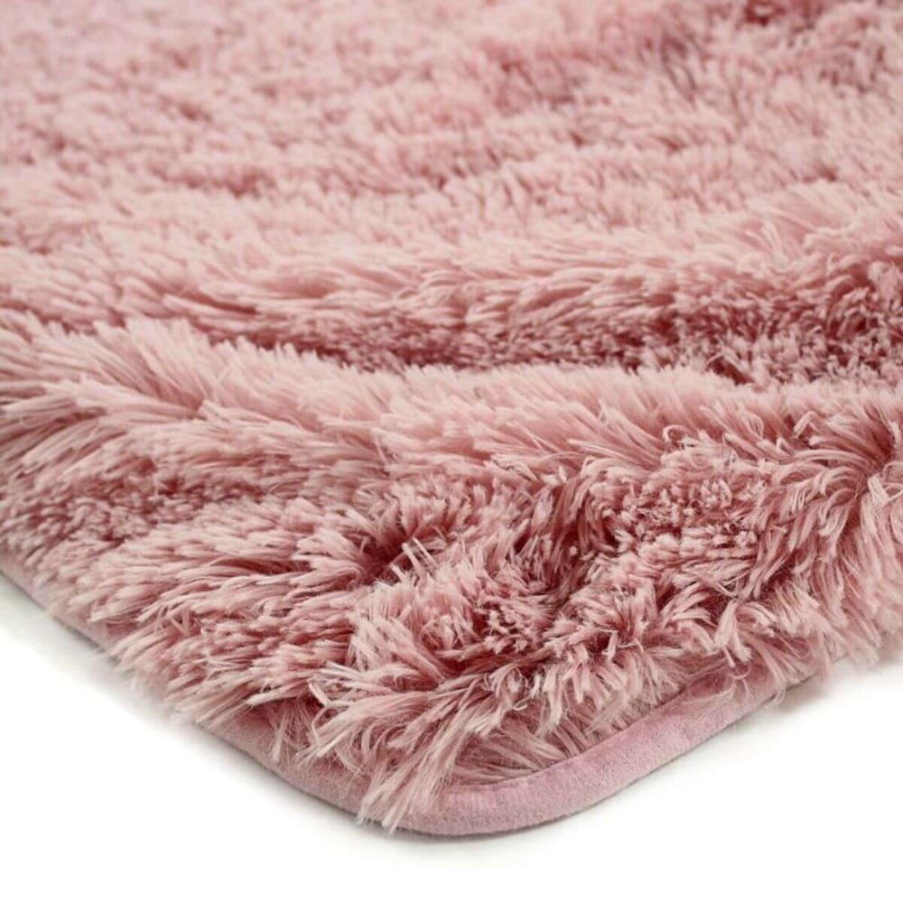 Plaid à poils longs extra-doux rose 120x150