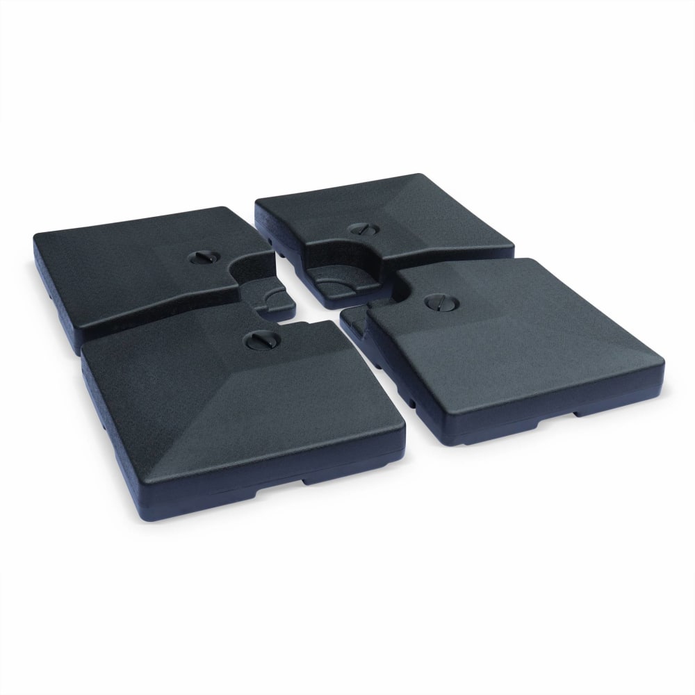 Losa lastrada para sombrilla de 51x51cm, set de 4, negro - Maisons du Monde